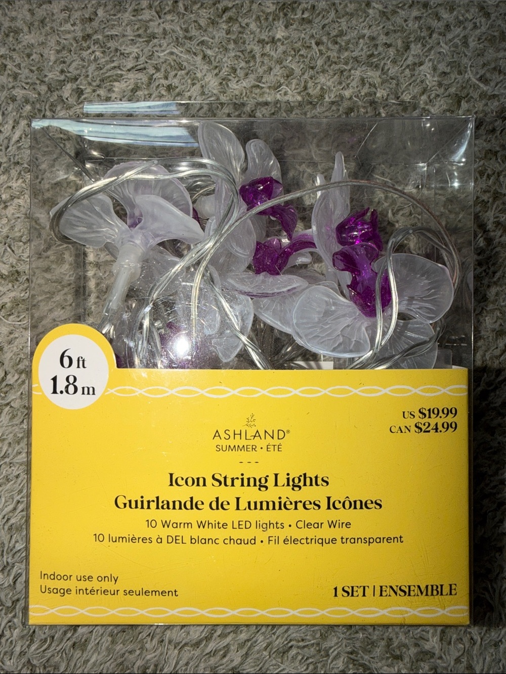 Ashland Purple & Clear Orchid LED String Lights